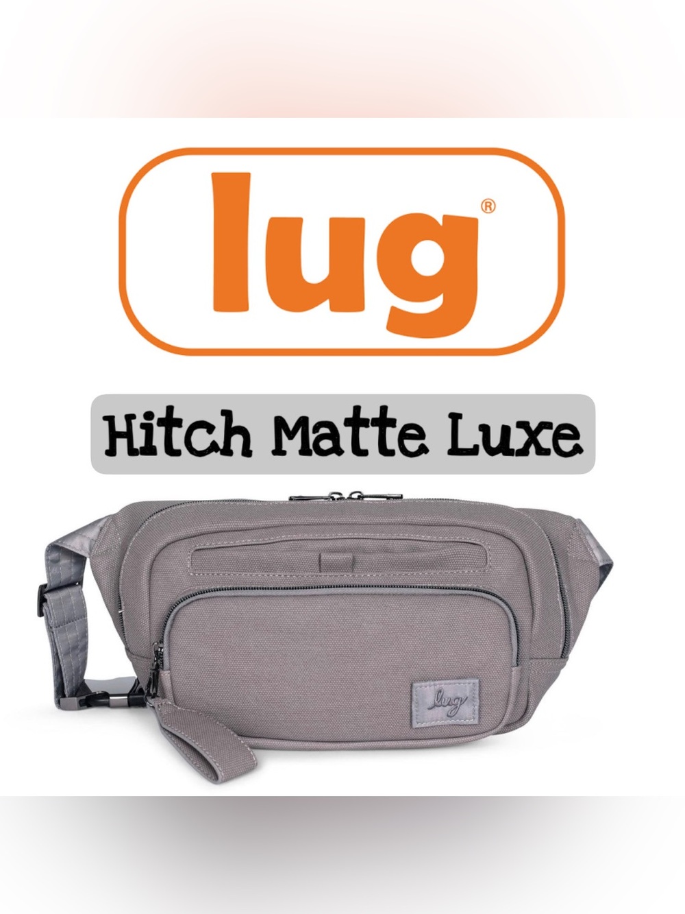 Lug Hitch Matte Luxe VL Belt Sling Bag NWT Pearl Grey